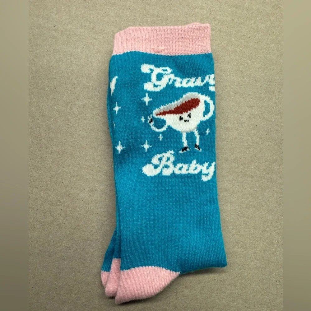 2 pairs Adult Size 6-12 Comical Thanksgiving Socks NWOT